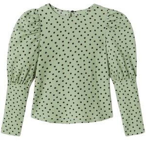 Zara Textured Polka Dot Girls Top.